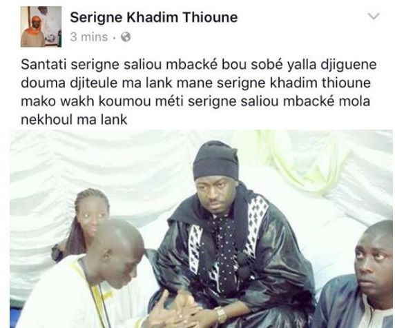 Affaire des Cheikhettes : Un des fils de Cheikh Béthio n'est pas d'accord avec lui