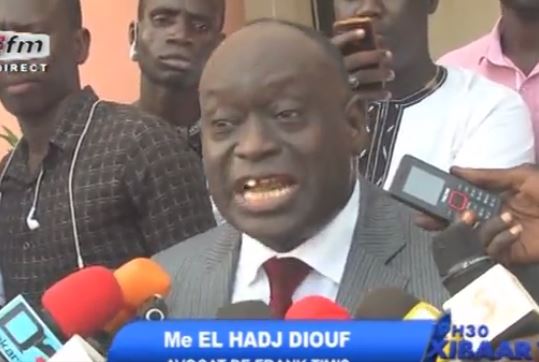 Vidéo : Me El Hadji Diouf : "On a d’innombrables preuves qui prouvent qu'Aliou Sall n'a rien à voir avec ce qu'on lui reproche"