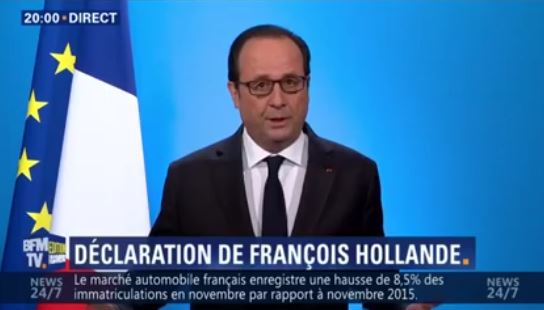 Coup de tonnerre: "J'ai décidé de ne pas être candidat à l'élection présidentielle", François Hollande