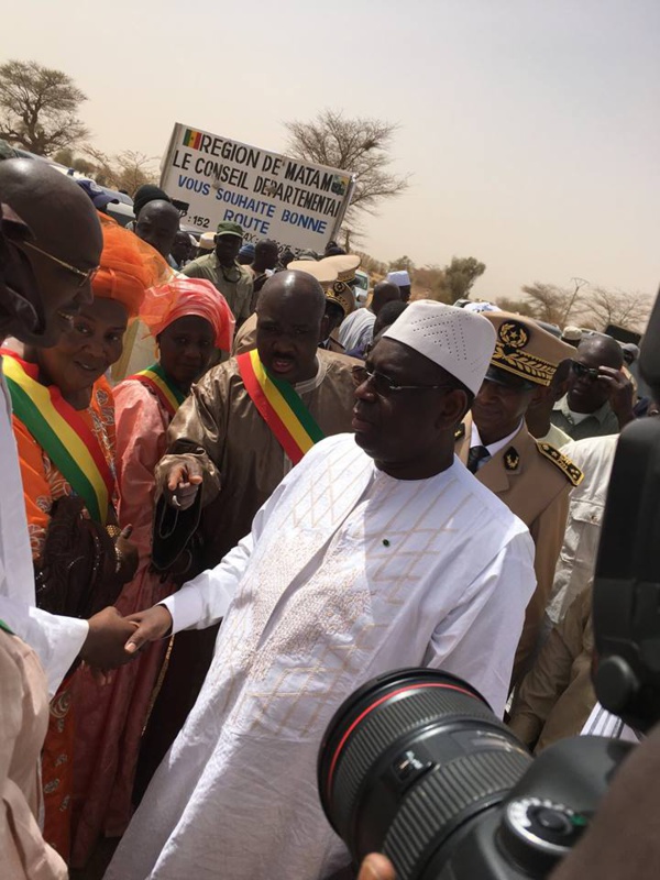 Amadou Kane a mobilisé toute la commune pour accueillir le président de la République ce matin a Ogo