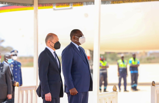 Le Chancelier de la République allemande Olaf Scholz séjourne à Dakar