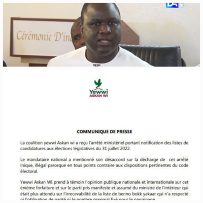 Rejet de sa liste nationale : Le « œil pour œil, dent pour dent » de Yewwi Askan Wi qui compte énergiquement faire face au régime de Macky Sall