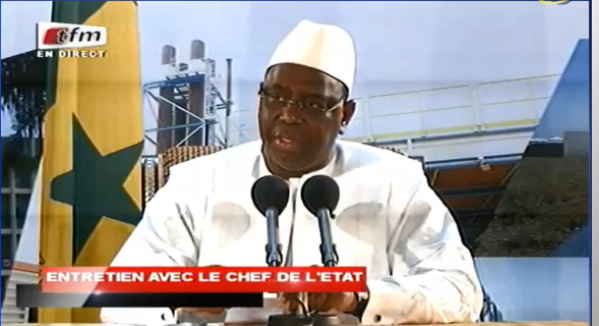 Macky Sall depuis Kaffrine:  "Dans les nouvelles constructions, l' assainissement est toujours pris en compte, le dimensionnement des chaussées également (...)"