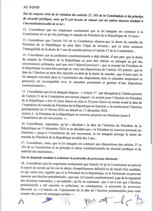 Le Conseil constitutionnel annule le décret de Macky Sall portant abrogation du décret convoquant le corps électoral