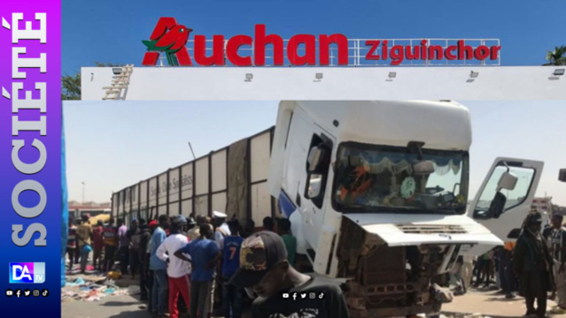 Ziguinchor : Un camion de livraison percute « Auchan » et fait une victime