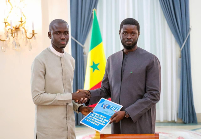 Le chef de l'Etat, Bassirou Diomaye Faye, a reçu la délégation de la Convention des Jeunes Reporters du Sénégal (CJRS)