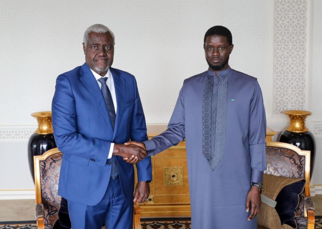 USA- Le Président de la Commission de l'Union Africaine, Moussa Faki Mahamat, reçu par le chef de l'Etat du Sénégal, Bassirou Diomaye Faye