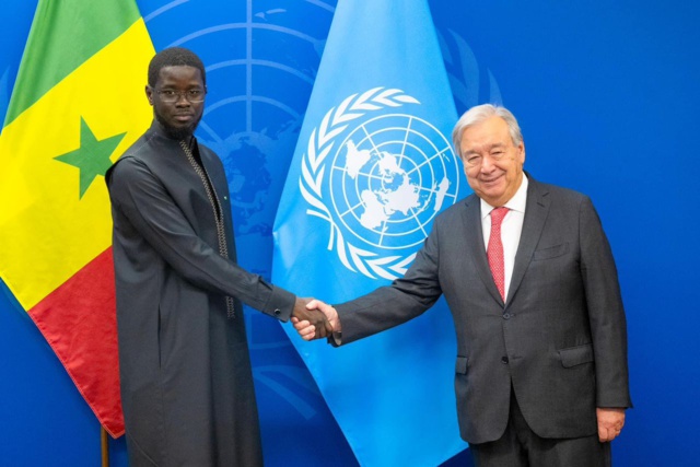 Le Secrétaire général de l'ONU, António Guterres, reçu par le Pr Bassirou Diomaye Faye