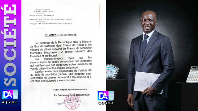 Décès de l'ancien ministre Mamadou Moustapha Bâ en France : Le Procureur de la République ordonne l'ouverture d'une enquête.