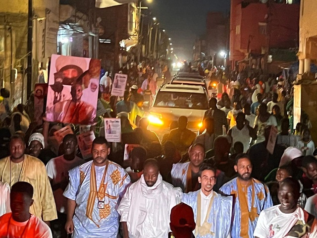 Tournée 2024- Revivez l'arrivée du khalife general des Khadre à St Louis, Cheikhna cheikh Abdoul Aziz Aïdara Ould cheikh AYAH ould Cheikh Talibouya ould Cheikhna Cheikh Sadbouh Aïdara