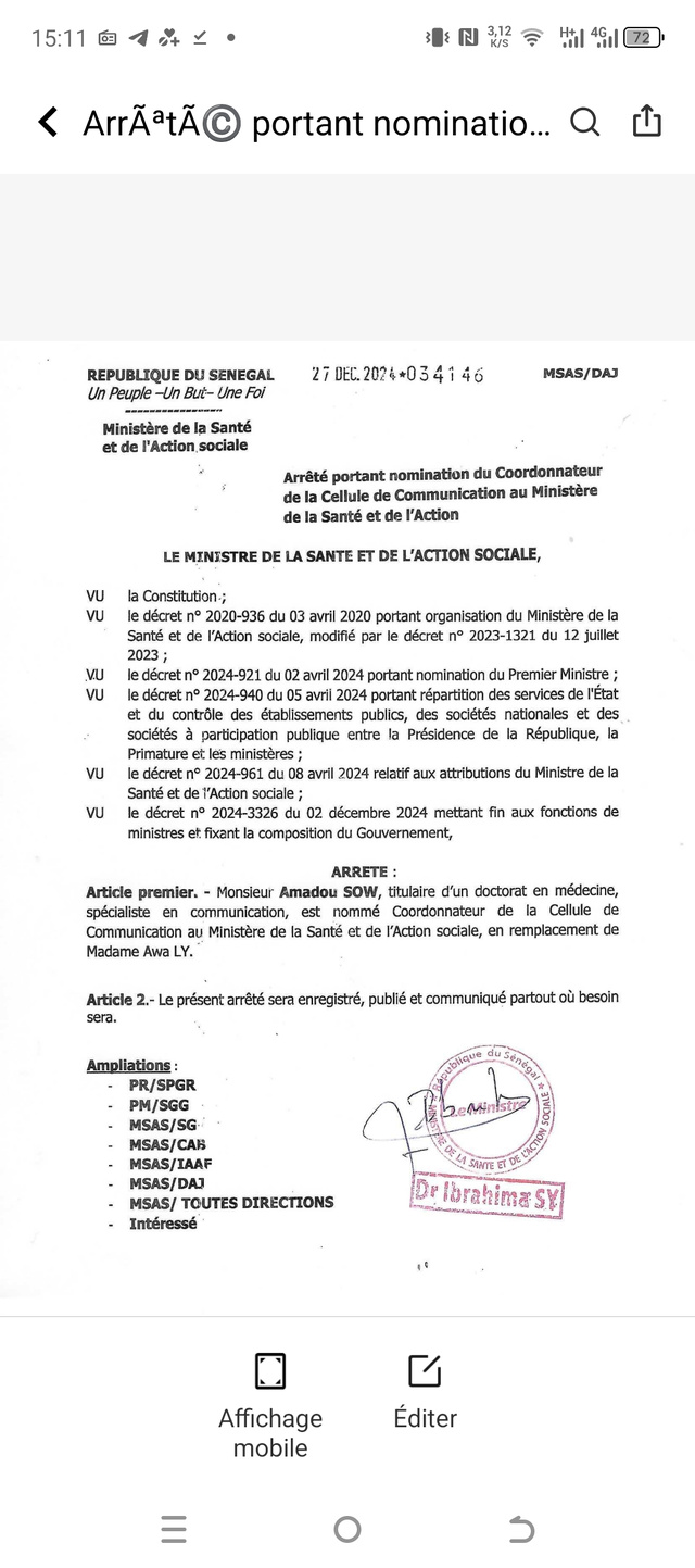 Santé : Hawa Ly limogée de son poste de Coordinatrice de la cellule de communication du ministère