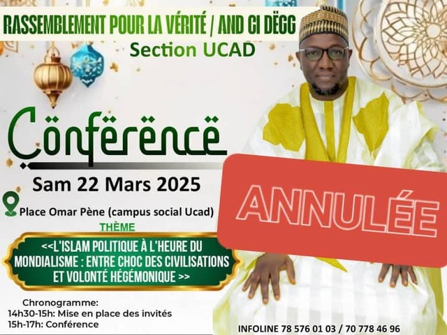 Sa conférence annulée- La surprenante réaction de Cheikh Oumar Diagne