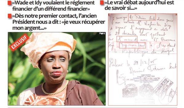 Me NAFISSATOU DIOP:  " Wade et Idrissa Seck cherchaient un règlement financier à un différend financier "