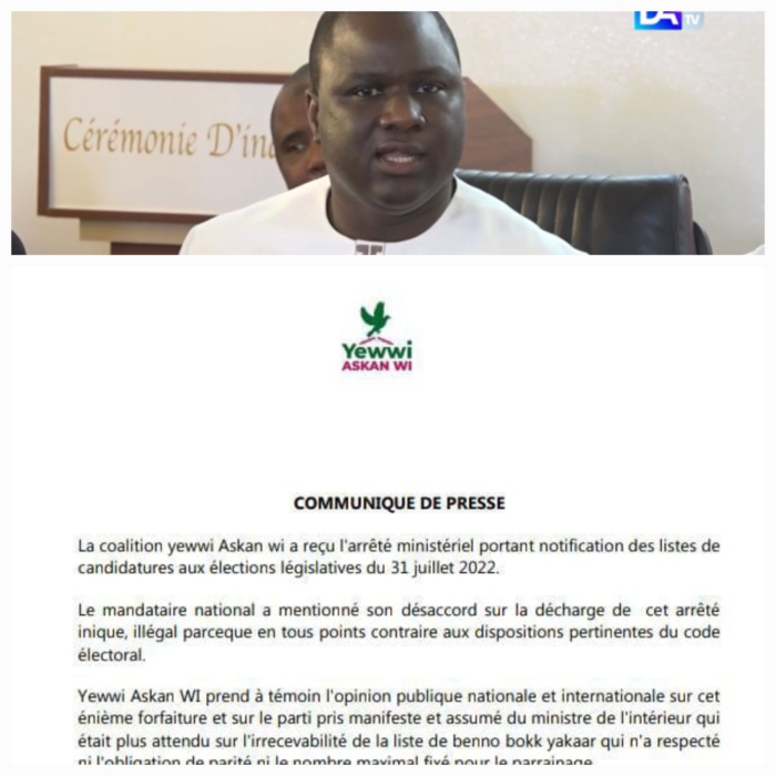 Rejet de sa liste nationale : Le « œil pour œil, dent pour dent » de Yewwi Askan Wi qui compte énergiquement faire face au régime de Macky Sall