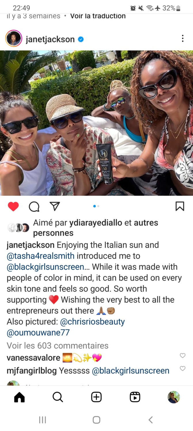 Janet Jackson passe ses vacances chez Oumou Wane