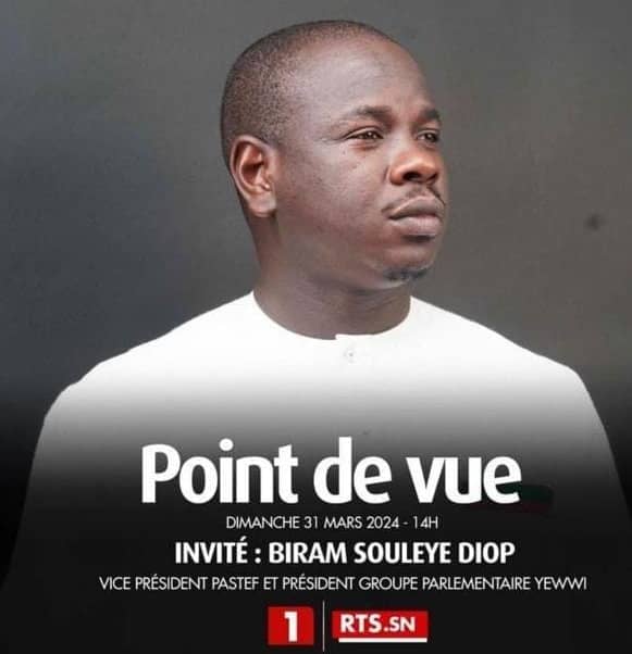 Birame Soulèye Diop, vice-président du Pastef, invité de l’émission " Point de vue " sur la RTS "Rien Tous les Soirs" ouvre enfin ses portes aux bannis !