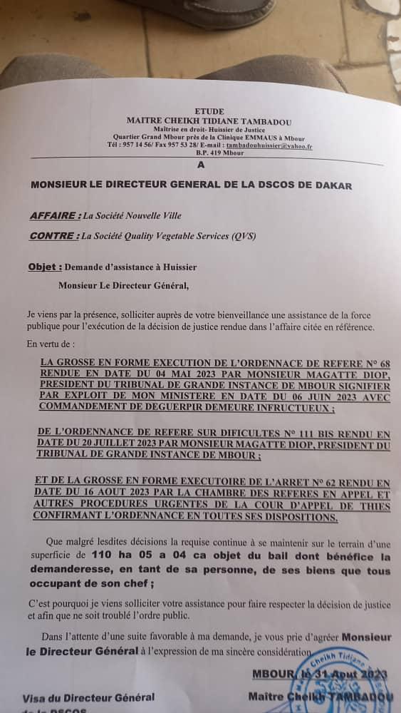 Scandale Foncier entre la société hollandaise QVS et la société Nouvelle Ville: L’avocat de Tidiane Diawara parle de manipulation et refuse de se laisser faire...