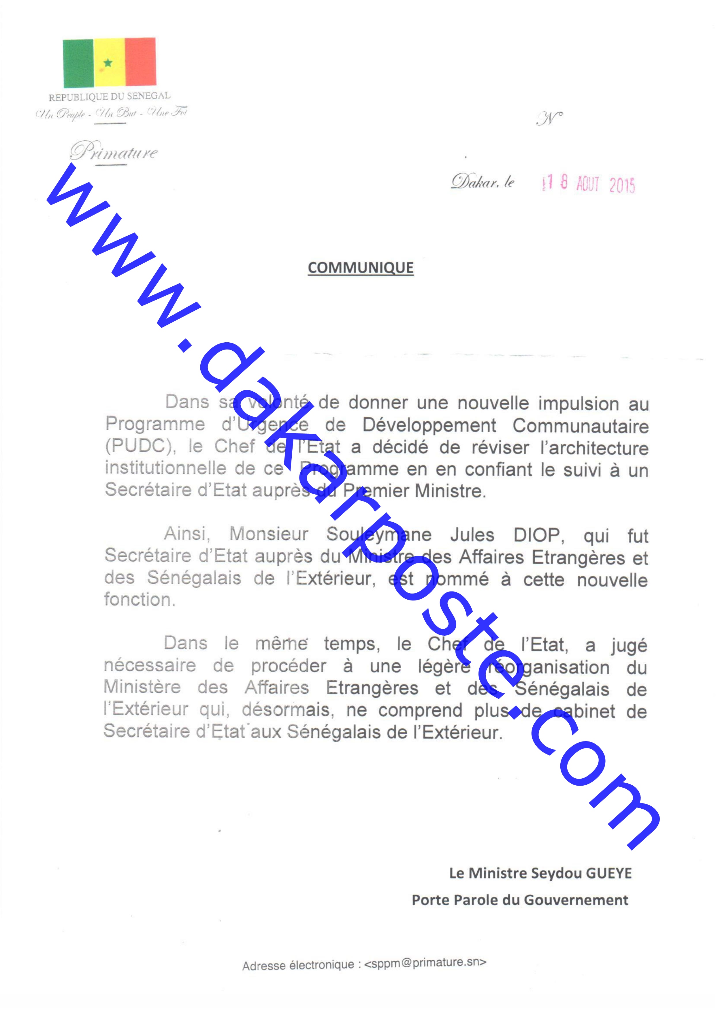 Guéguerre à fleurets mouchetés entre Mankeur Ndiaye et Souleymane  Jules Diop  : Comment le Président Sall a  tranché pour "Jules" , promu au maroquin du PUDC