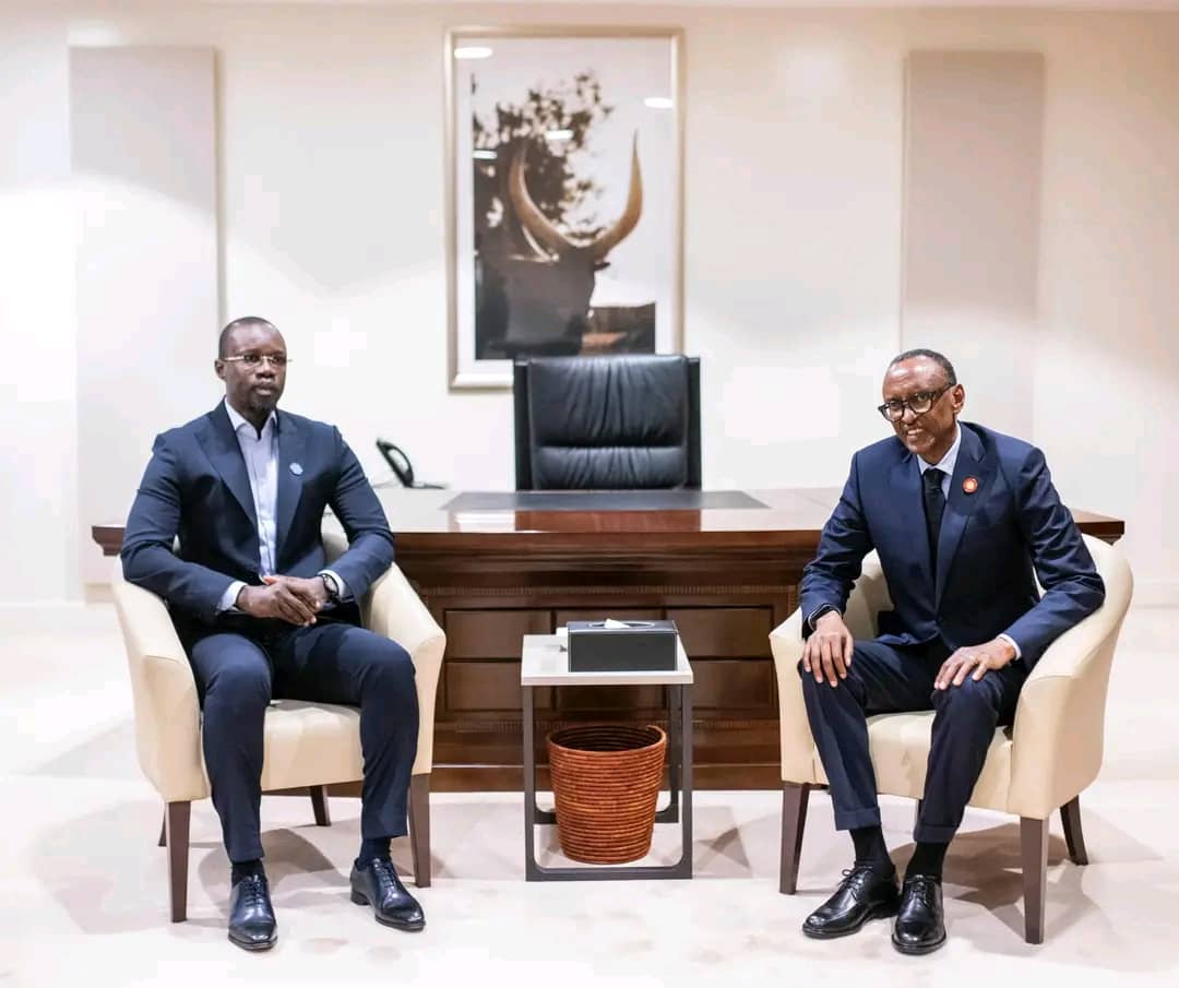 En séjour au Rwanda,  le premier ministre Ousmane  Sonko reçu par le président 'Kagame