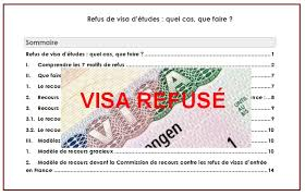 COMMENT CONTESTER UN REFUS DE VISA?