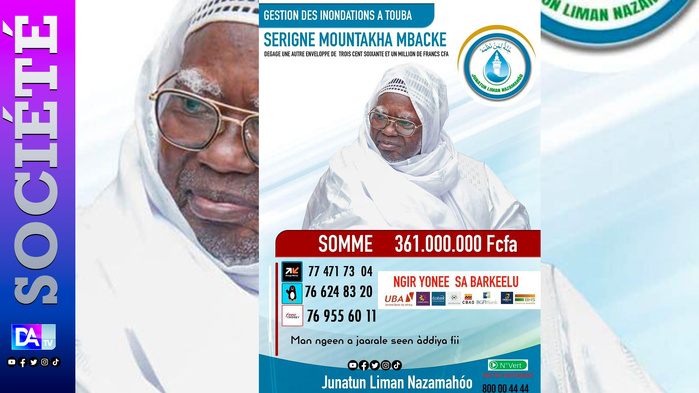 361 MILLIONS / Serigne Mountakha encore au chevet des sinistrés de Touba