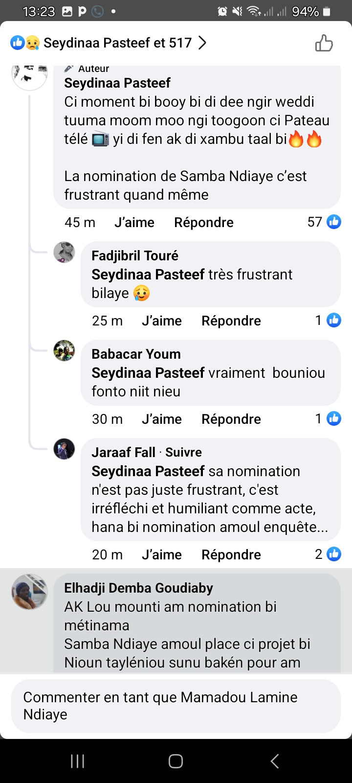 PASTEF-  une vague de protestation suite à la nomination de... Samba Ndiaye !