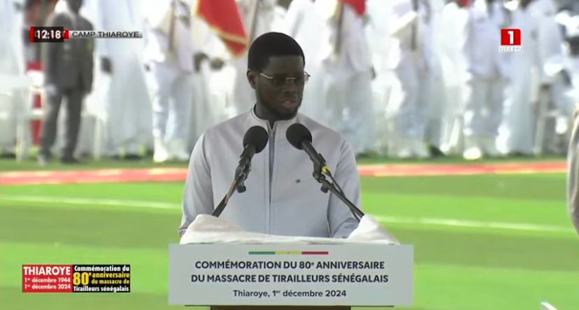 80ᵉ ANNIVERSAIRE DU MASSACRE DE THIAROYE | LE CHEF DE L’ÉTAT ANNONCE CINQ MESURES POUR HONORER LA MÉMOIRE DES TIRAILLEURS SÉNÉGALAIS