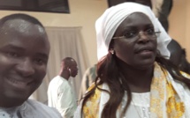 Cheikh Gadiaga, bras droit de Cheikh Amar, posant avec Mme Marieme Faye Sall