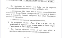 SENEGALAIS BLOQUES À L'AÉROPORT DE MILAN: Les précisons de l'ambassadeur Papa Abdoulaye Seck