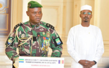 Le Général Brice Clotaire Oligui Nguema reçu par le Général Mahamat Idriss Deby Itno