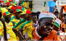 COTEDIVOIRE-AFRIQUE-FOOTBALL / CAN 2023 :  des supporters sénégalais et ivoiriens marchent ensemble pour que triomphe le fair-play