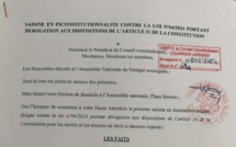 Report de la présidentielle : 39 députés de Yewwi Askan Wi saisissent le conseil constitutionnel (document)