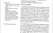 Report de l’élection présidentielle : Le Conseil constitutionnel a tranché !