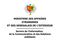 ​Le communiqué du Ministère des Affaires Etrangères qui confirme Dakarposte!