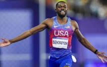 Rai Benjamin remporte l'or sur 400 mètres haies