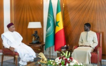 L’ancien président de la République du Niger, Mahamadou Issoufou reçu par le chef de l'Etat, Bassirou Diomaye Faye