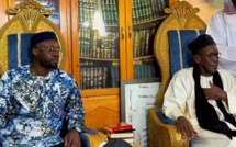 Avant de quitter Kaolack, Ousmane Sonko s'est rendu chez le khalif Cheikh Mahi Ibrahima Niass