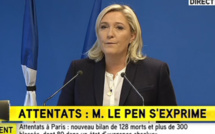 Le discours de Marine Lepen sur les attentats: " Fermeture des mosquées radicales, expulsion des clandestins..." 